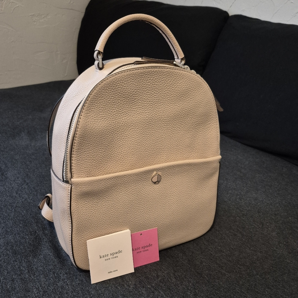 Kate Spade "Polly" Cream Backpack